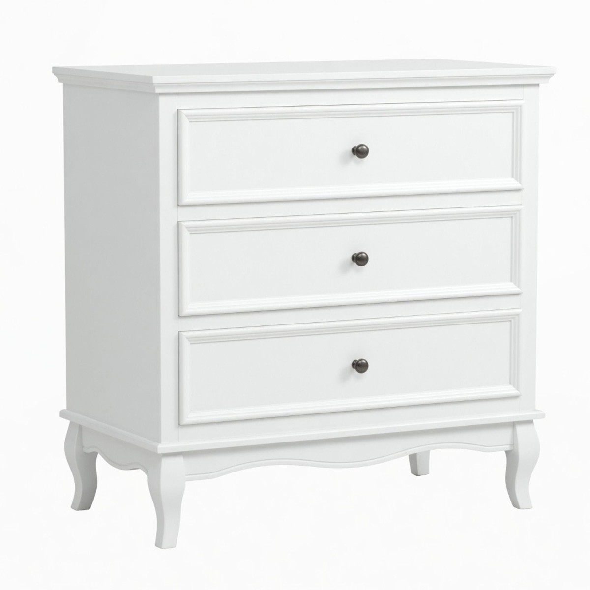 3 Drawer Dresser - White
