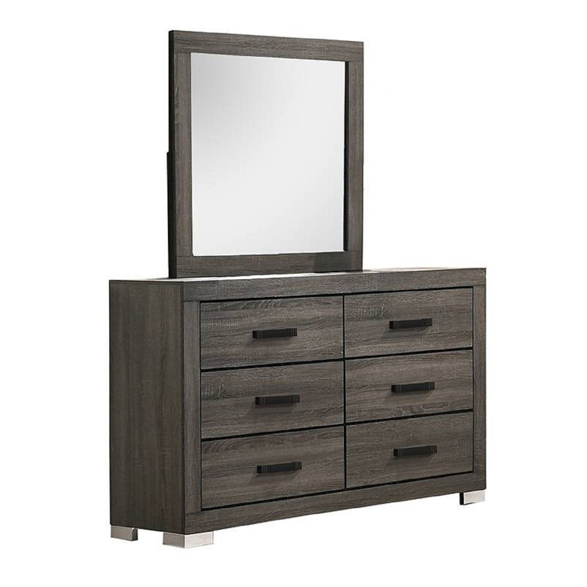 1 Piece Dresser Bar Handle Bedroom Furniture - Gray