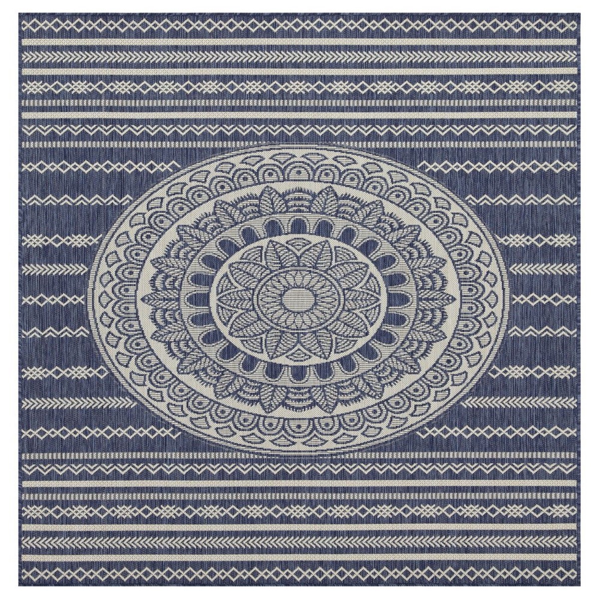 Sunshine - 5'3" X 7'3" Indoor, Outdoor Area Rug - Blue - Polypropylene
