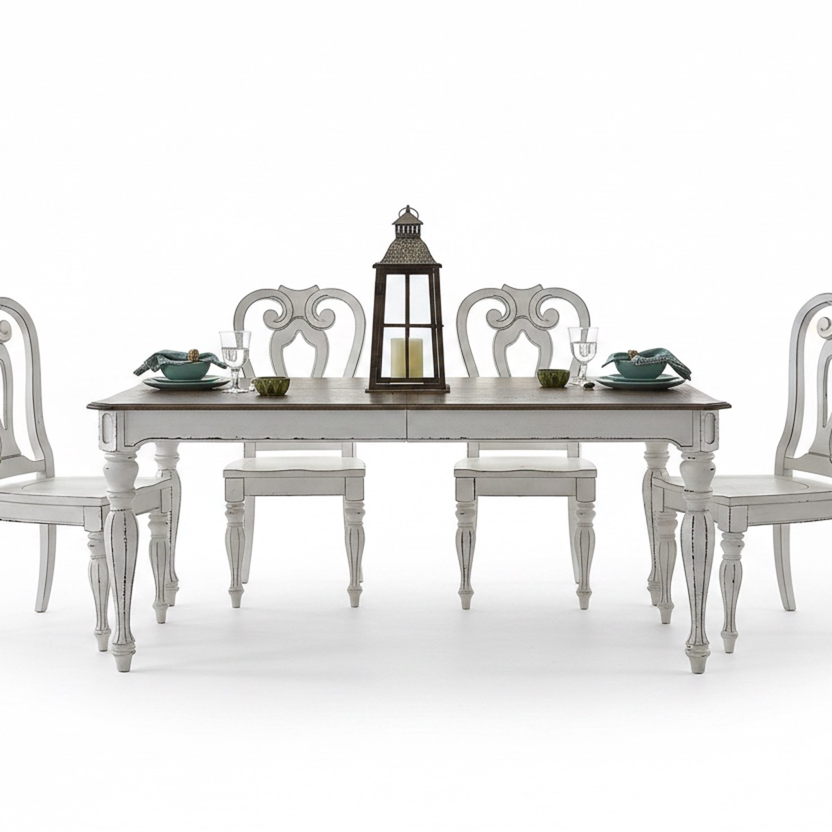 Magnolia Manor 5 Piece Splat Rectangular Table Set