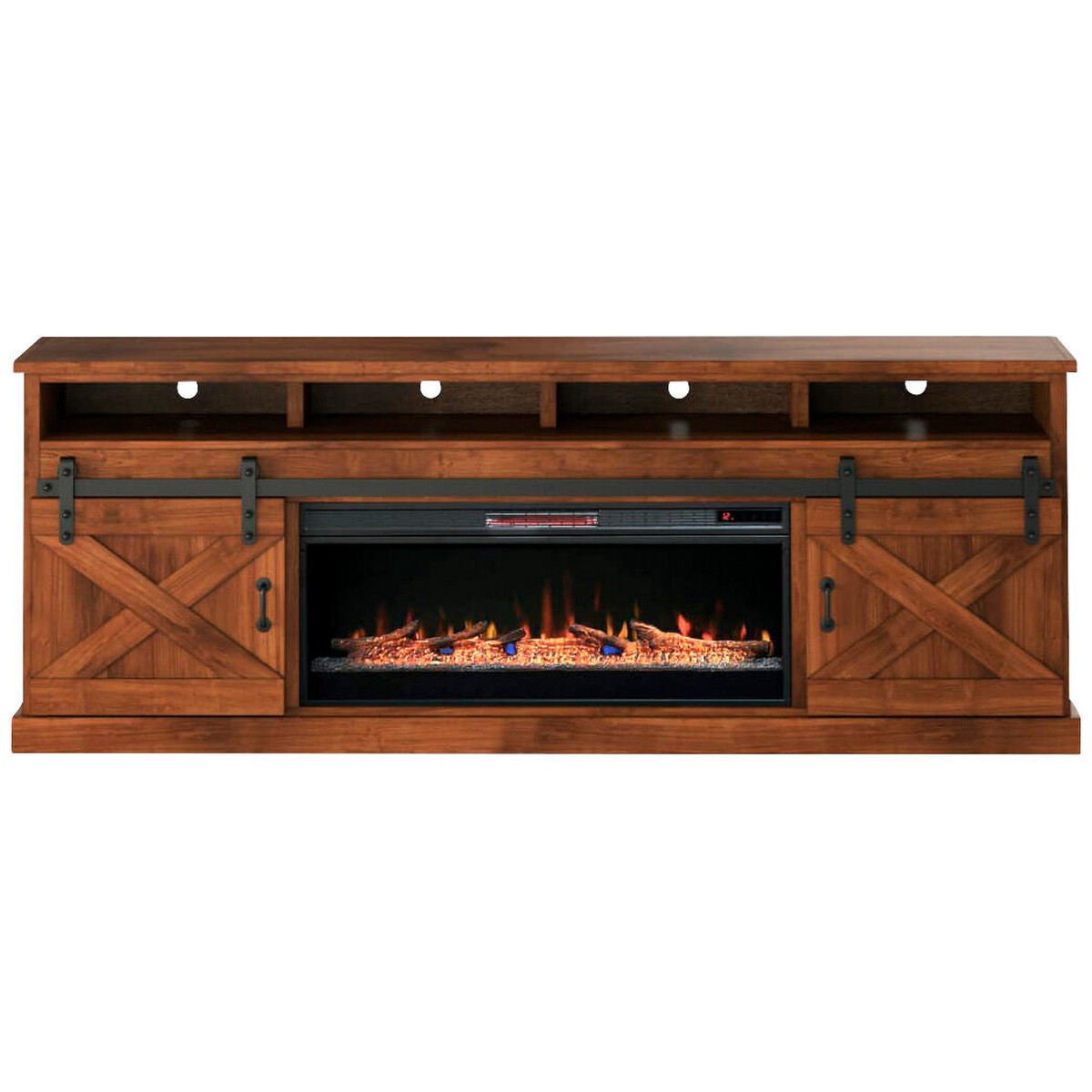 Farmhouse 94 Inch Fireplace Console