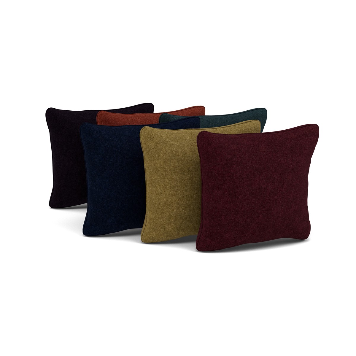 Echo Six Pack 22X20 Accent Pillows in Aubergine, Palm, Teal, Wine, Ink And Paprika
