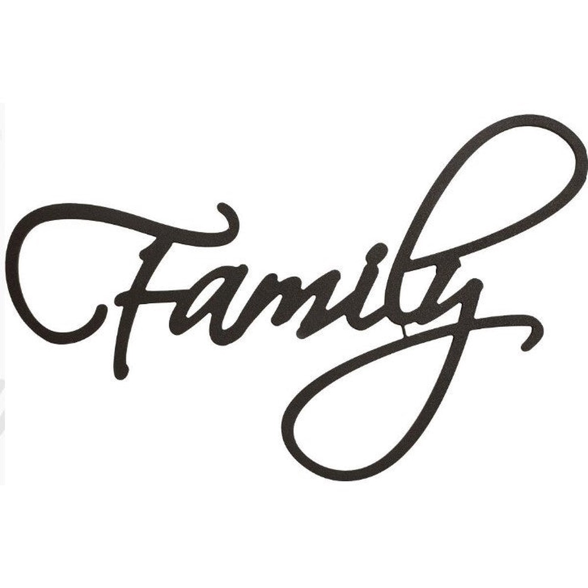 "Family" Black Wall Art 31"W x 19.5"H