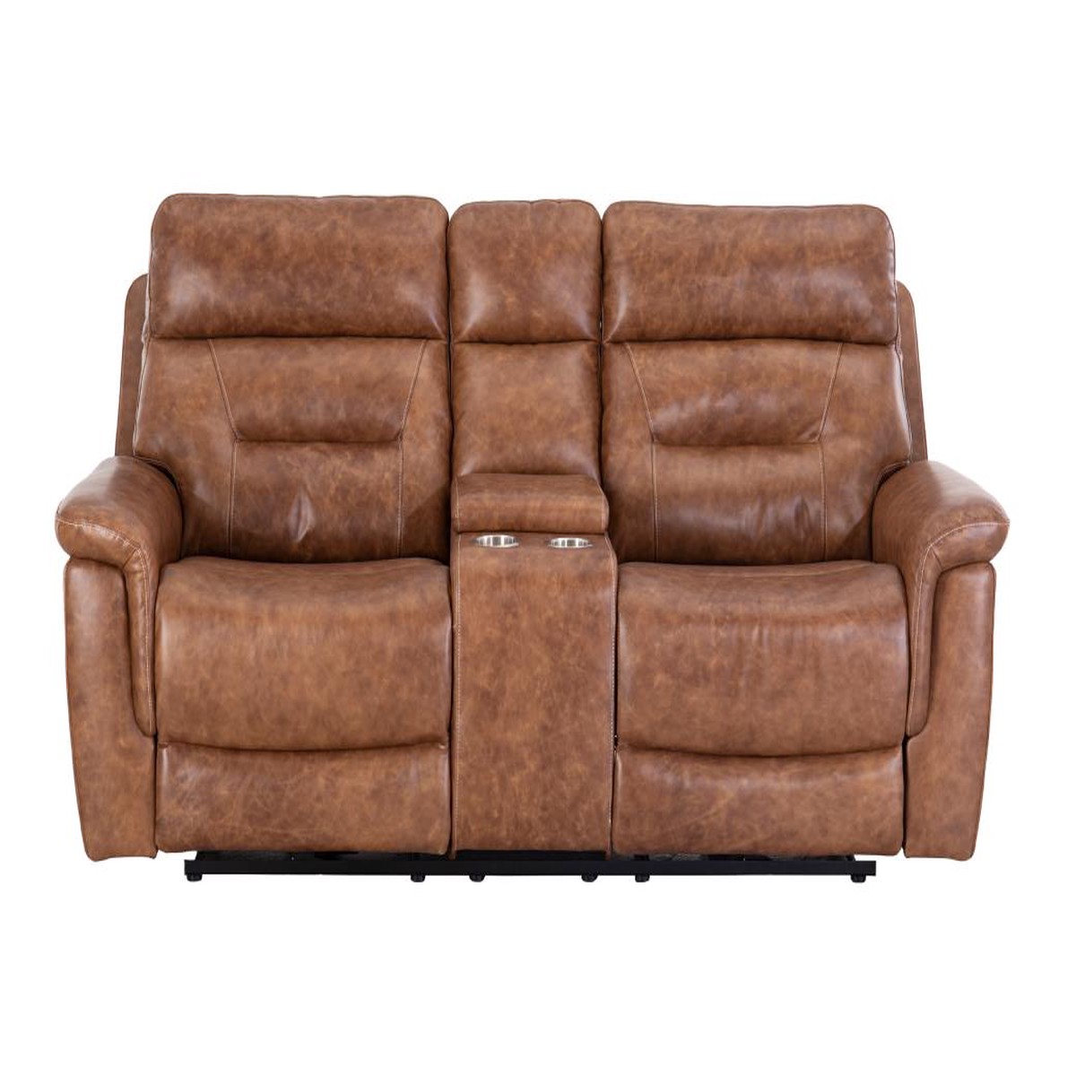 P1 Power Recliner Loveseat with Console - Modern Living Room Sofa