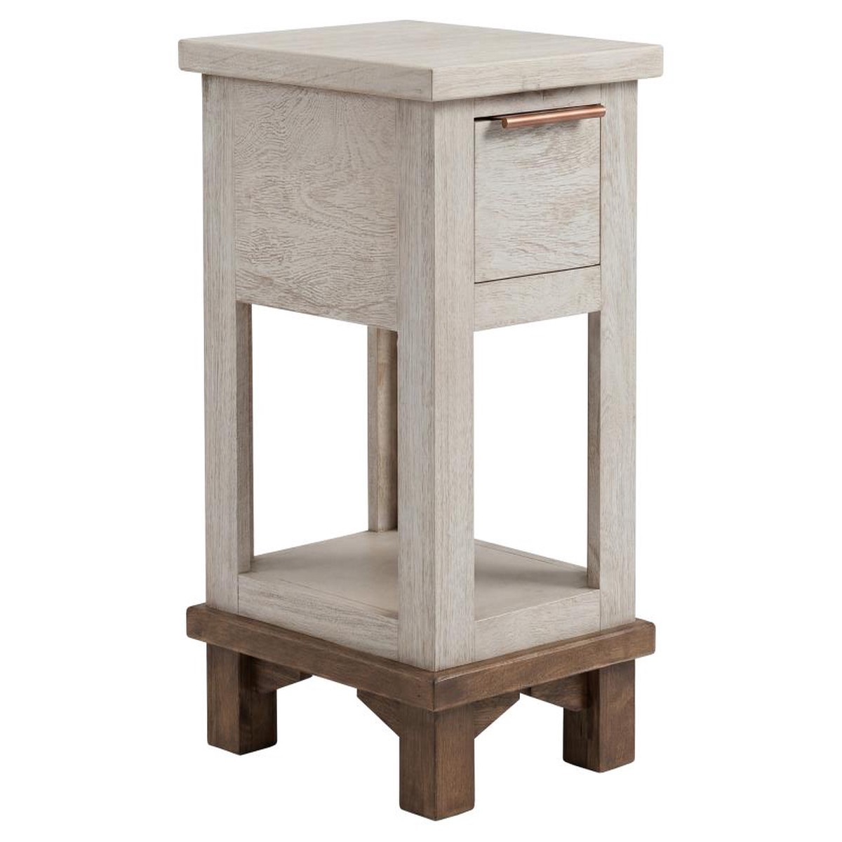 1 Drawer Chairside Table - Golden Loft Light Gray Occasional Table
