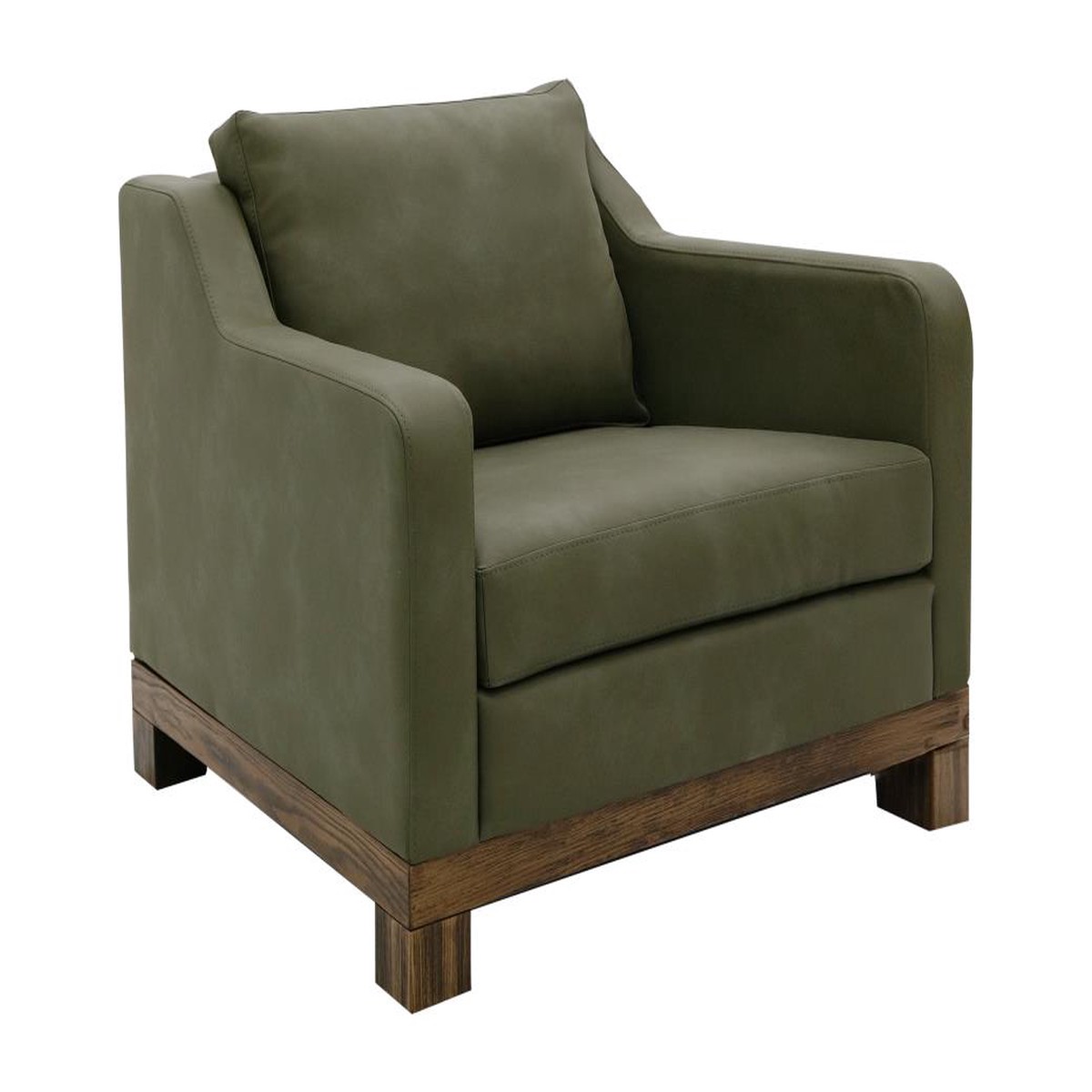 Wooden Frame Armchair with Pine Base | Teca Collection