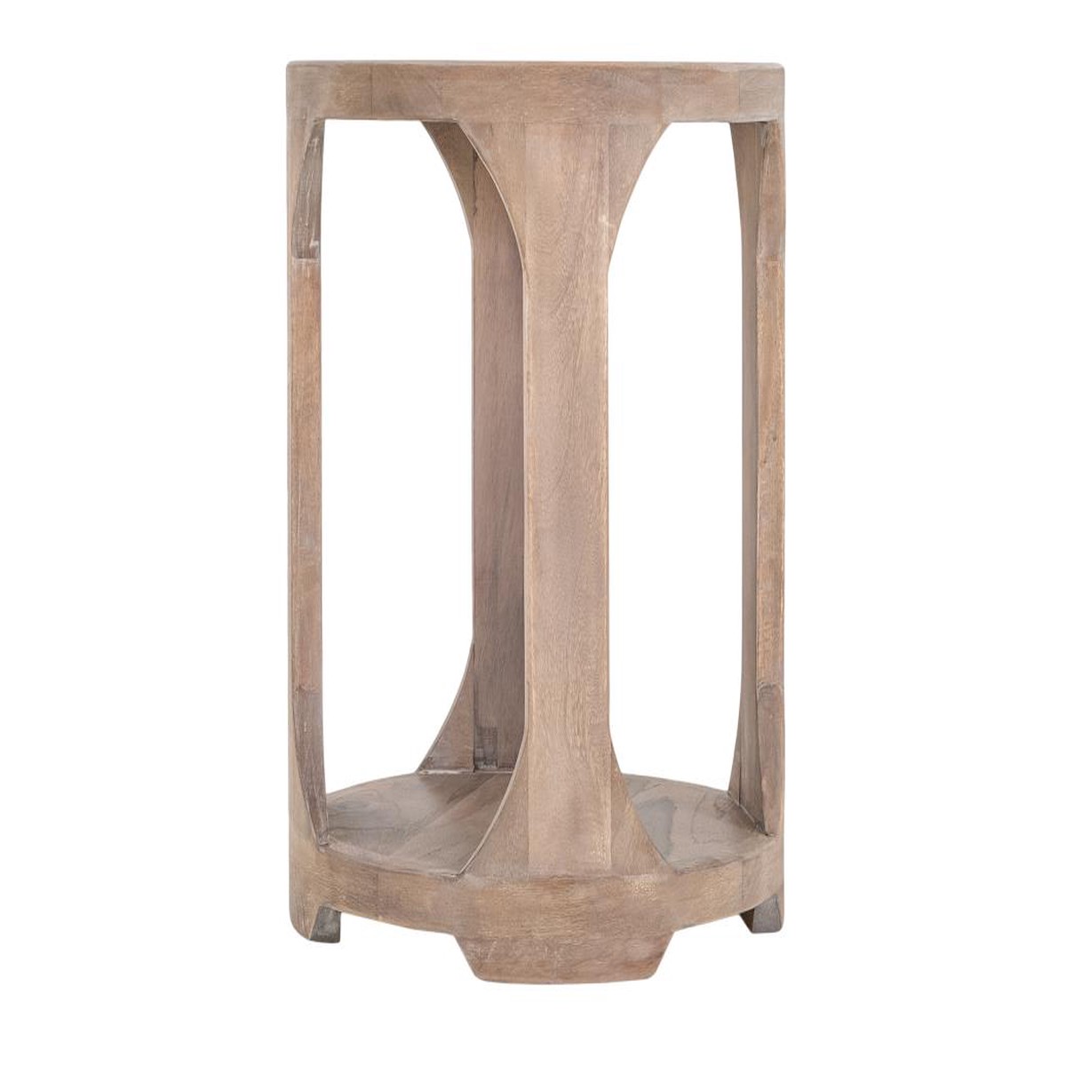 1 Shelf Chairside Table - Handcrafted Mango & Teak Wood