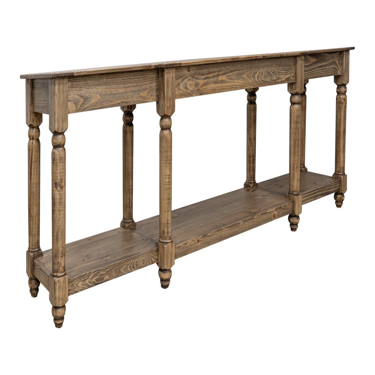 Handcrafted Tiffany Sofa Table | Solid Pine Wood with Turned Legs