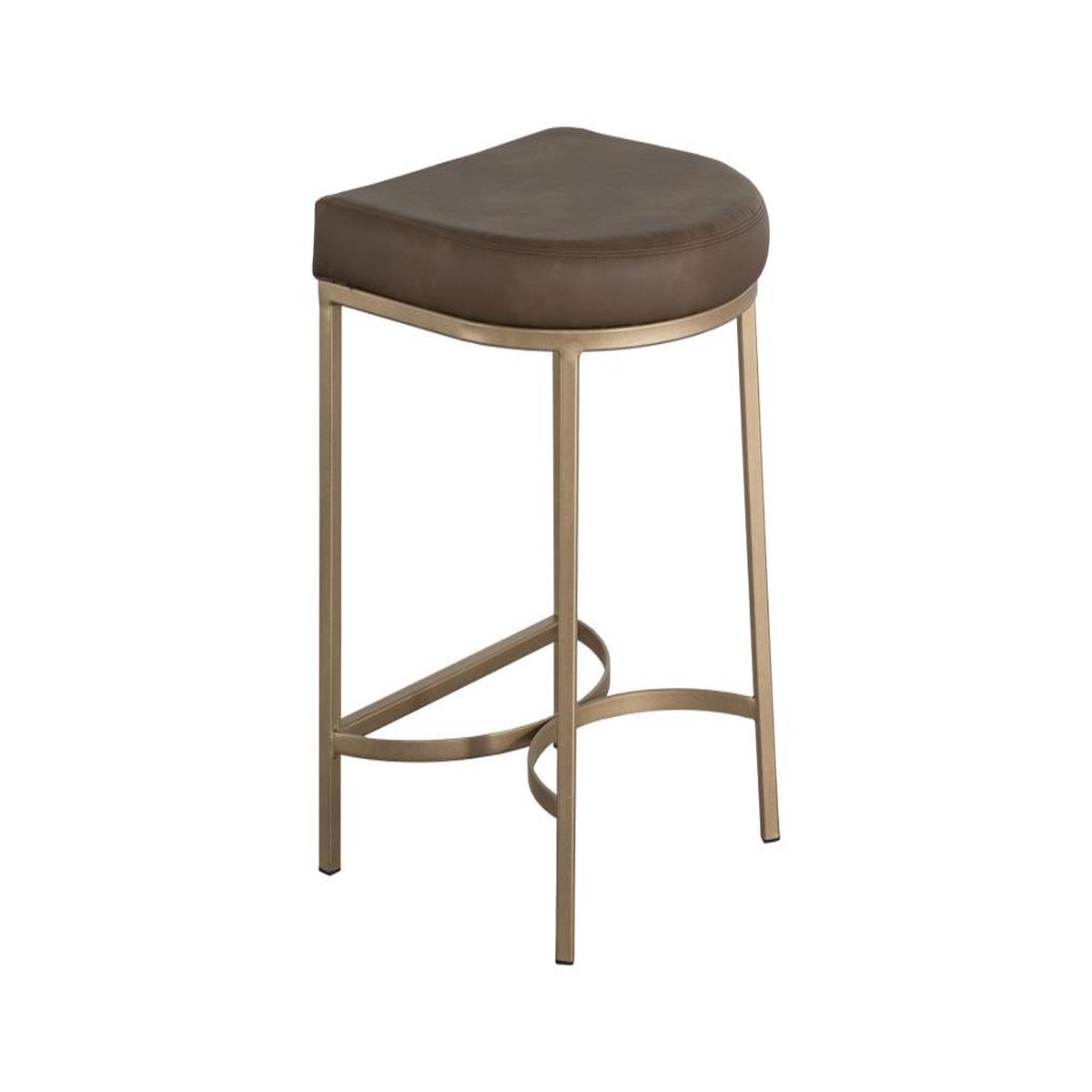 24" Upholstered Stool - Wooden Frame & Metal Base | Dining