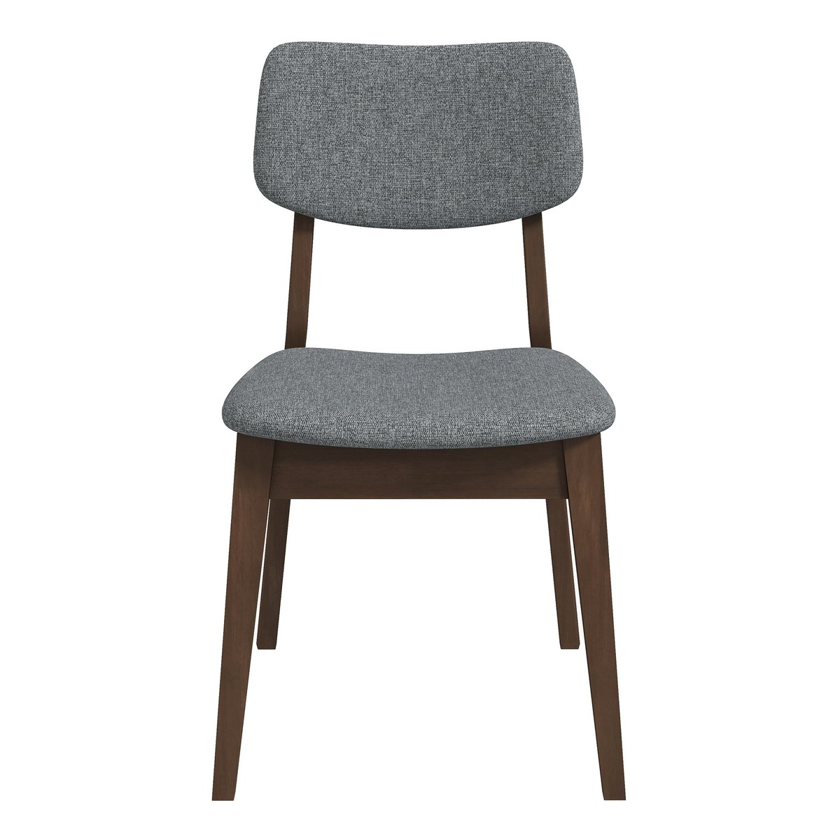 Carlos Dark Grey Fabric Solid Back Side Chair (Set Of 2)