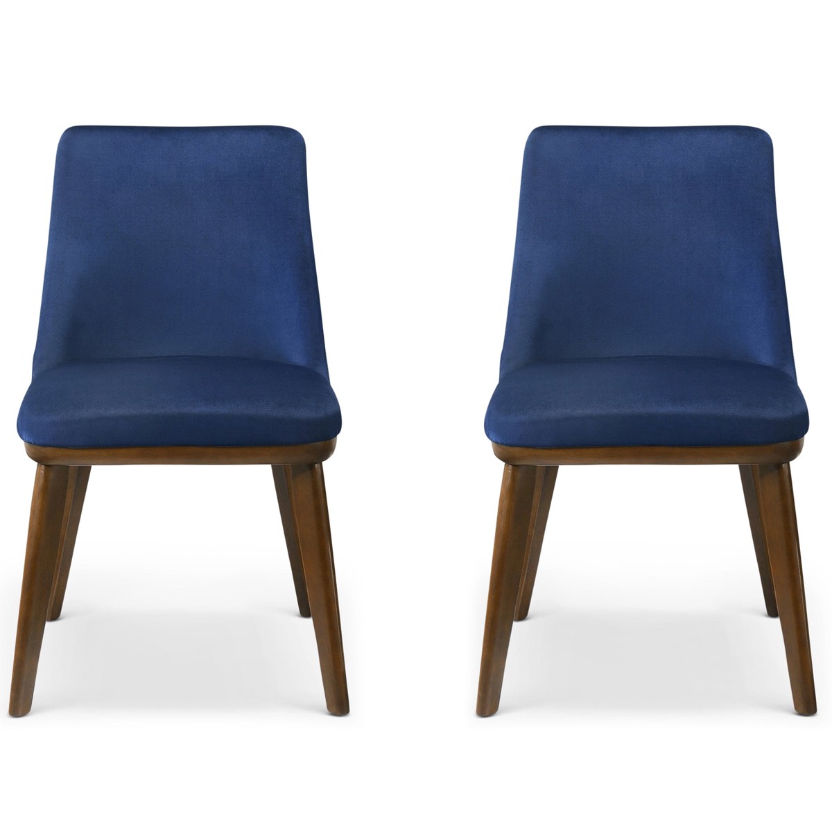 Clove Navy Blue Velvet Dining Chair (Set Of 2)