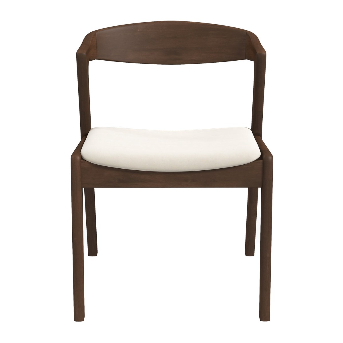 Dakota Solid Wood Cream Velvet Dining Chair (Set Of 2)